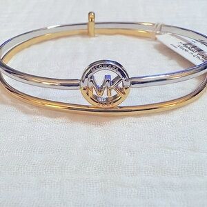 NWT~ Michael Kors Gold and Silver Bangle Bracelet